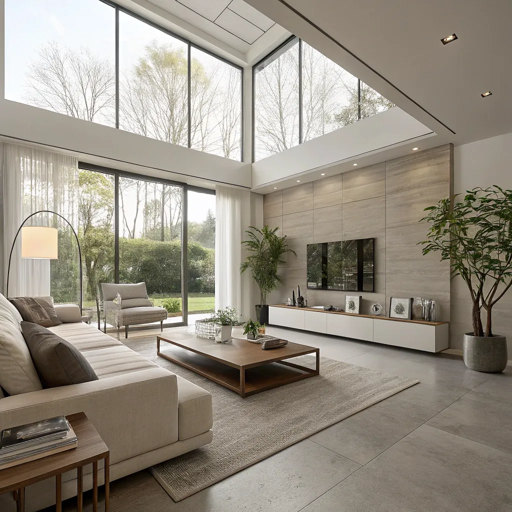 Modern minimalist living room by PHYLORANTHIX